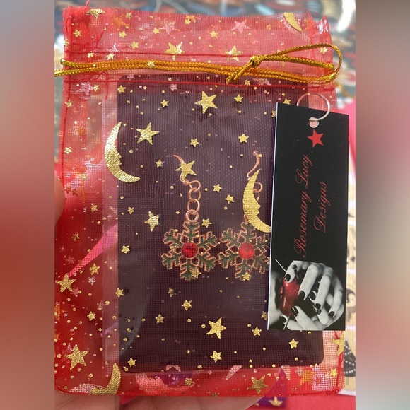 ❤️🩷Red Swarovski and 10k gold plate 925 earrings❤️🩷❤️🩷❤️🩷❤️🩷❤️🩷❤️🩷❤️🩷❤️ - Picture 8 of 8